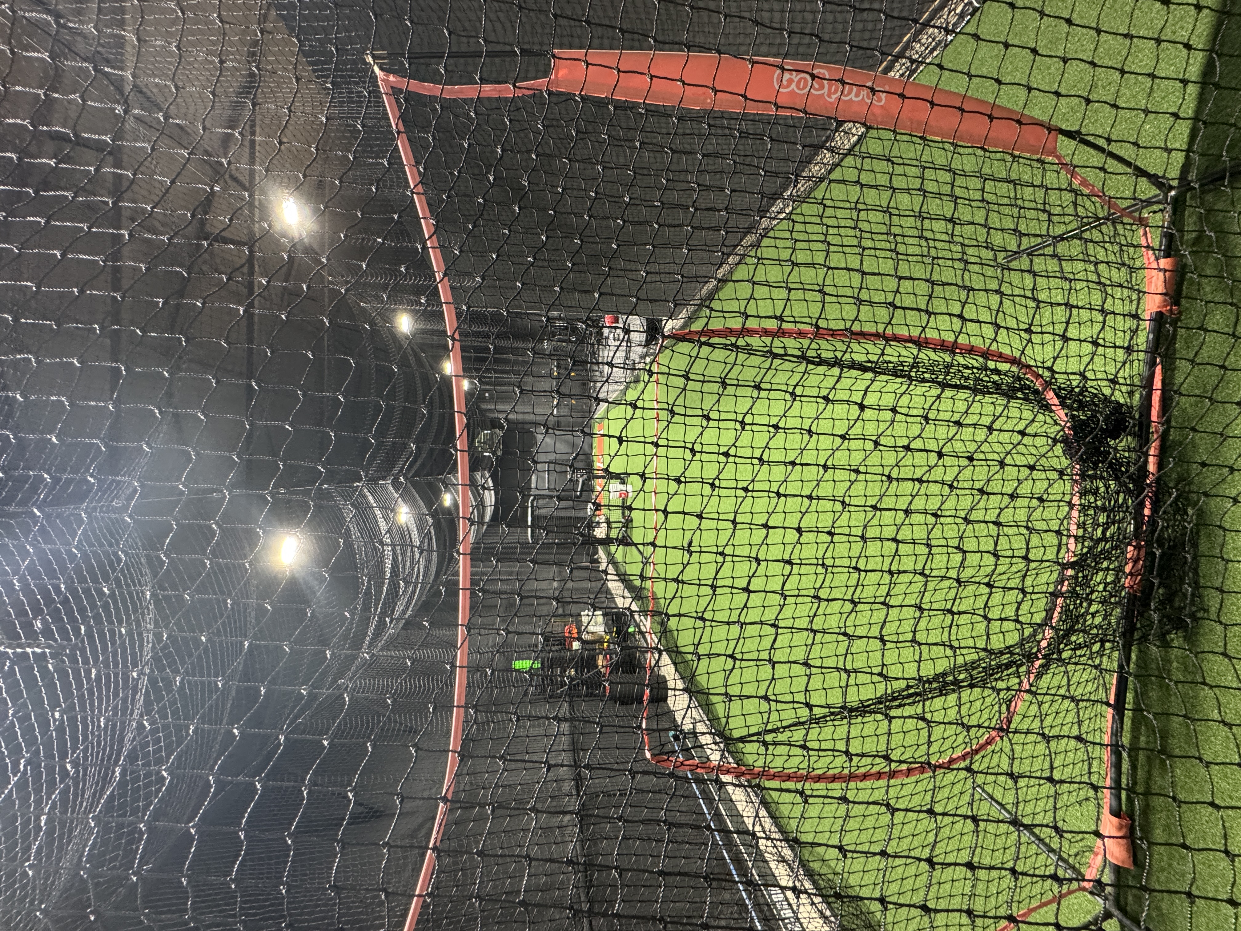 Turf training area with home plate